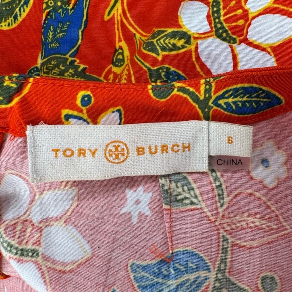 Tory Burch Red and Yellow Boxy Floral Tank Top - Picture 10 of 14